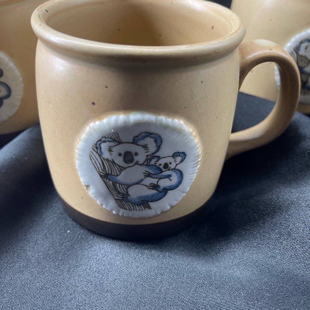 Vintage Otagiri Koala mom and baby Porcelain Mug! Set of 4 for $25!